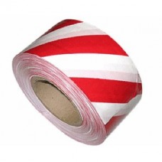White and red hazard warning marking tape (500m)